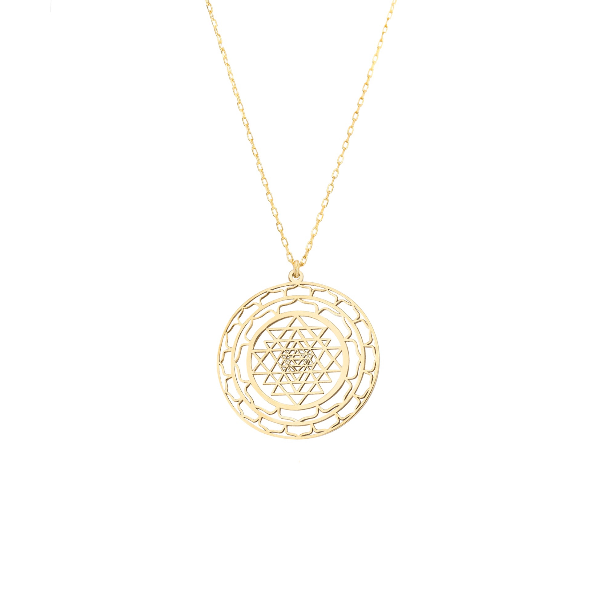 925 Sterling Silver Sacred Geometry Necklace - Sri Yantra