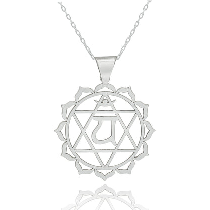 925 Sterling Silver Anahata Chakra Necklace