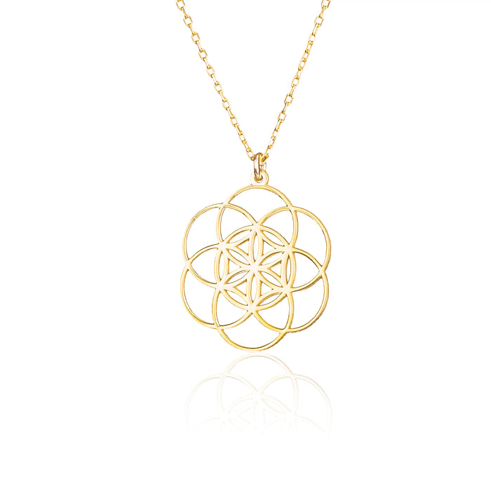 6 Leaf Flower of Life Lotus Necklace