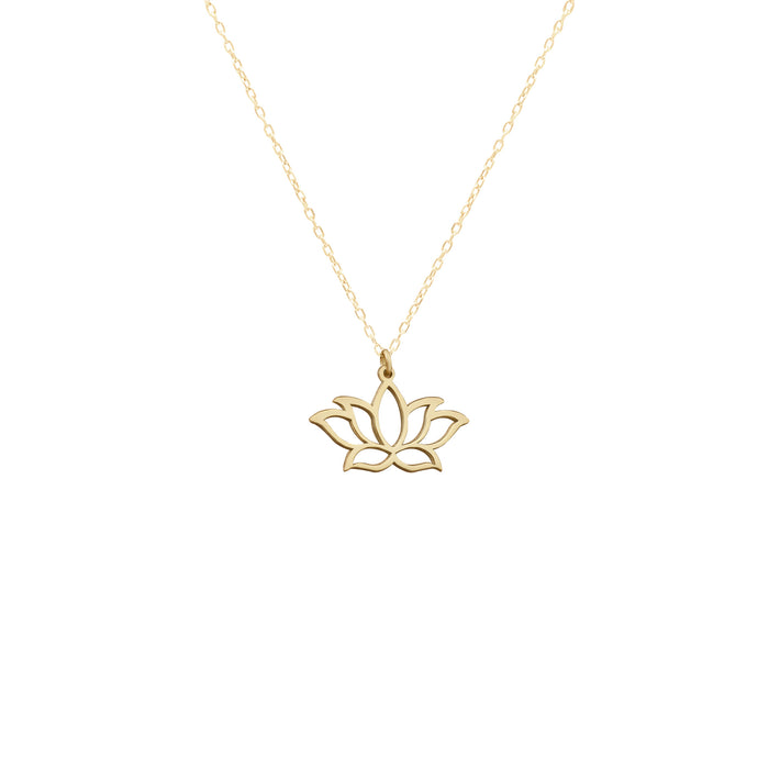 925 Sterling Silver Lotus Flower Necklace