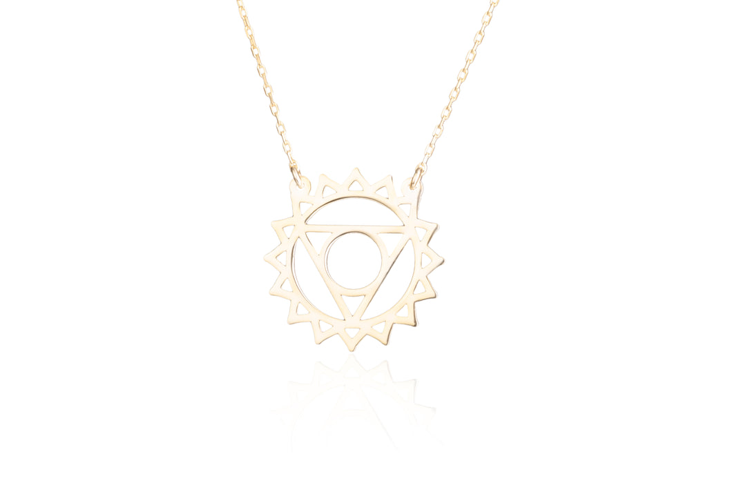 925 Sterling Silver Throat Chakra Necklace