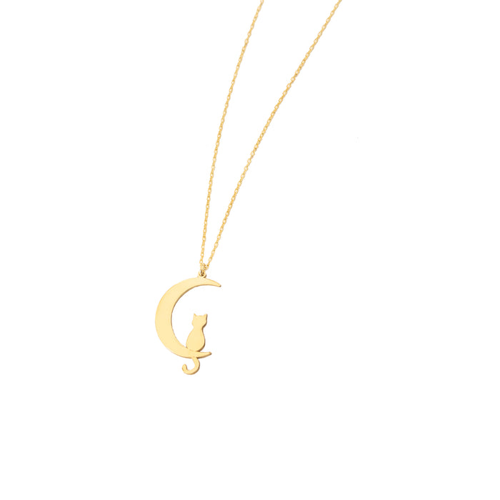 Cat Moon Necklace