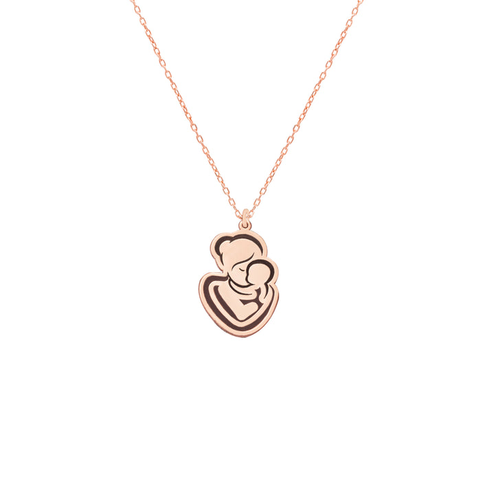 925 Sterling Silver Mother and Child Necklace