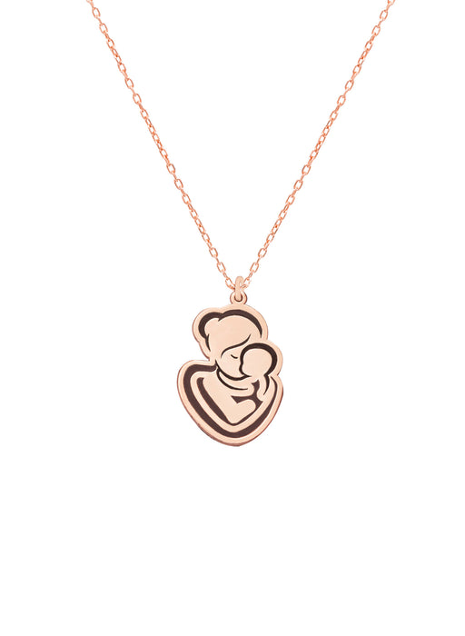 925 Sterling Silver Mother and Child Necklace