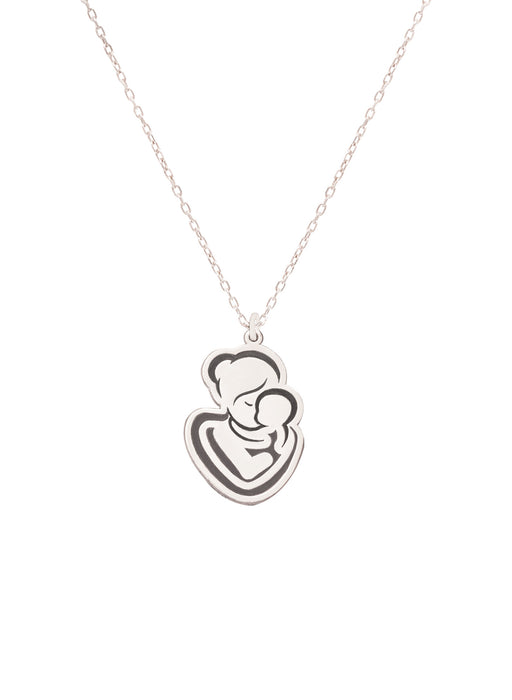 925 Sterling Silver Mother and Child Necklace