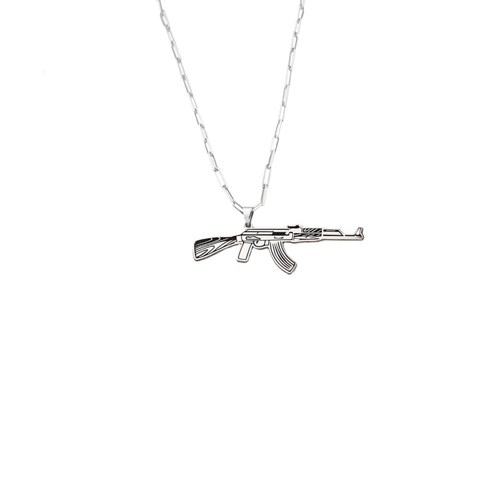 925 Sterling Silver Kalashnikov Necklace