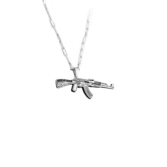 925 Sterling Silver Kalashnikov Necklace