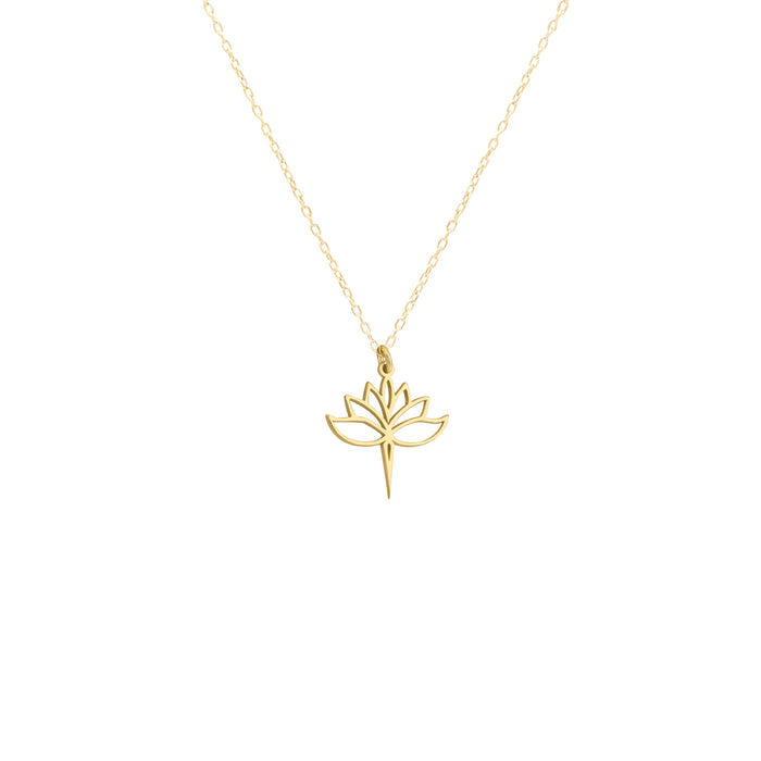 925 Sterling Silver Lotus Flower Necklace