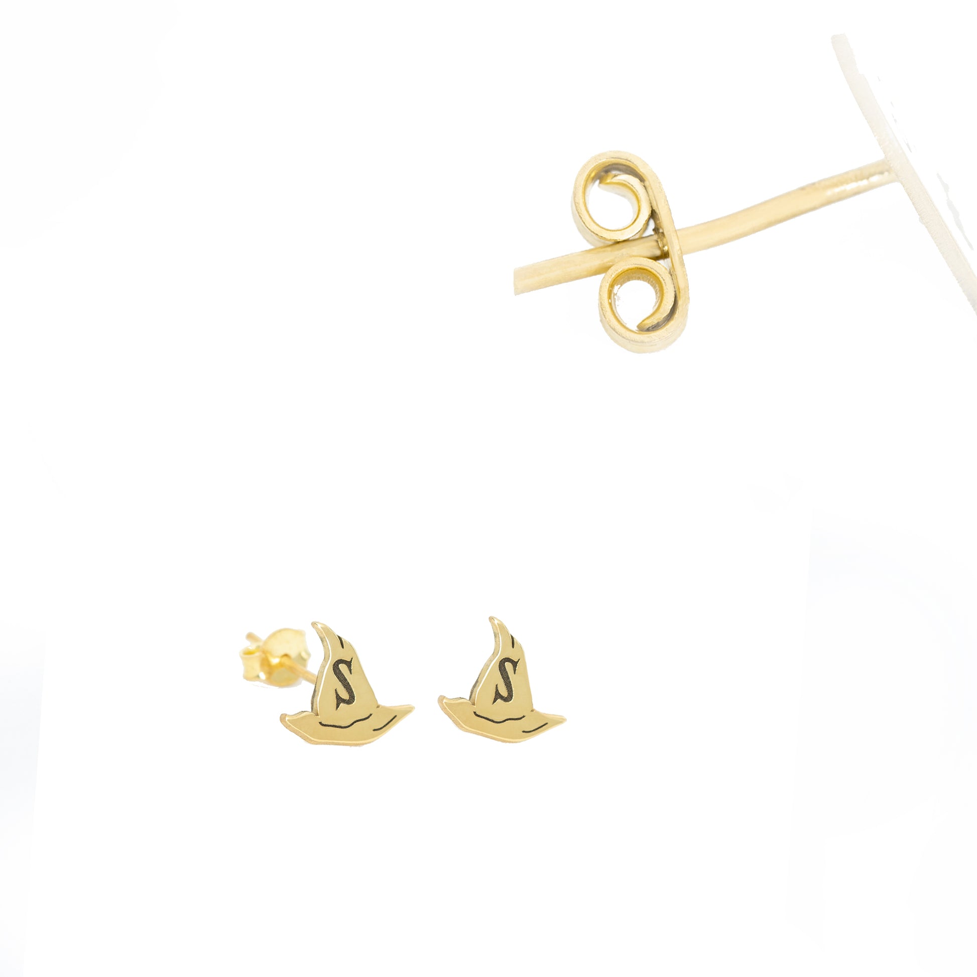 Ghost Tiny Earring, Valentine's Day Gift, Boo Studs Earring, Minimal Ghost Earring, Wizard hat earring, Bat Studs Earring