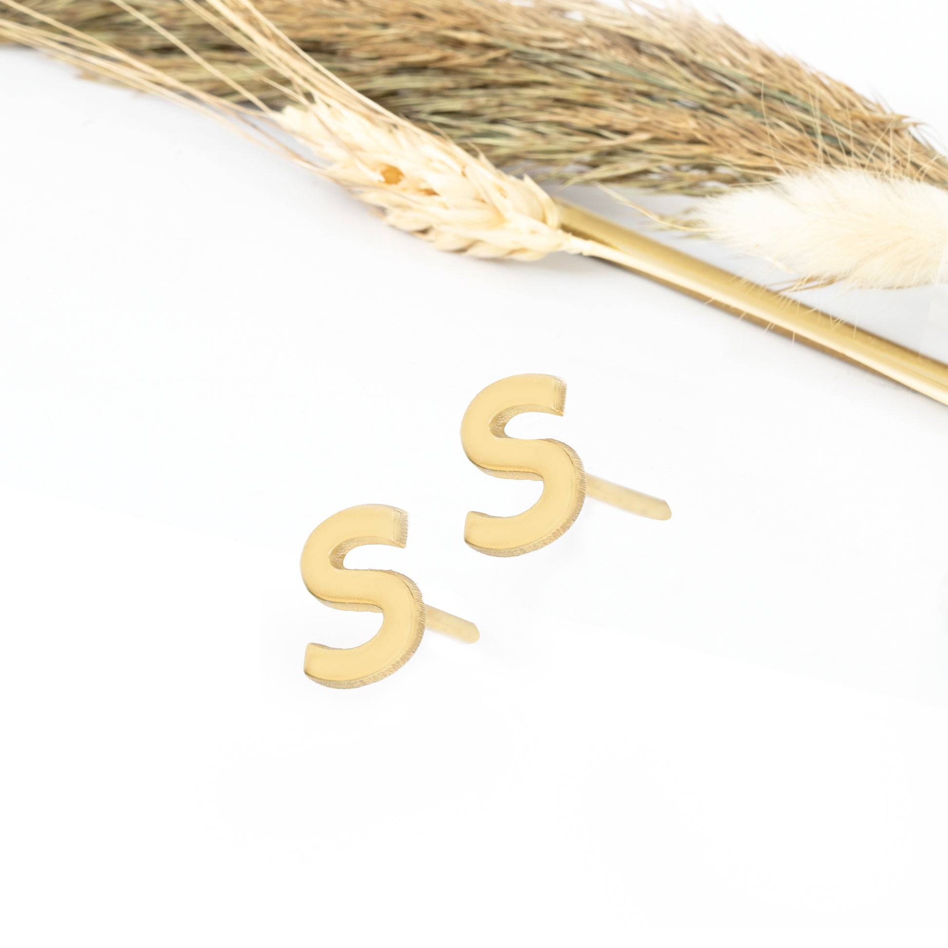 Minimalist Tiny Initial Letter Earring