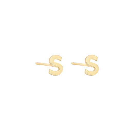 Minimalist Tiny Initial Letter Earring