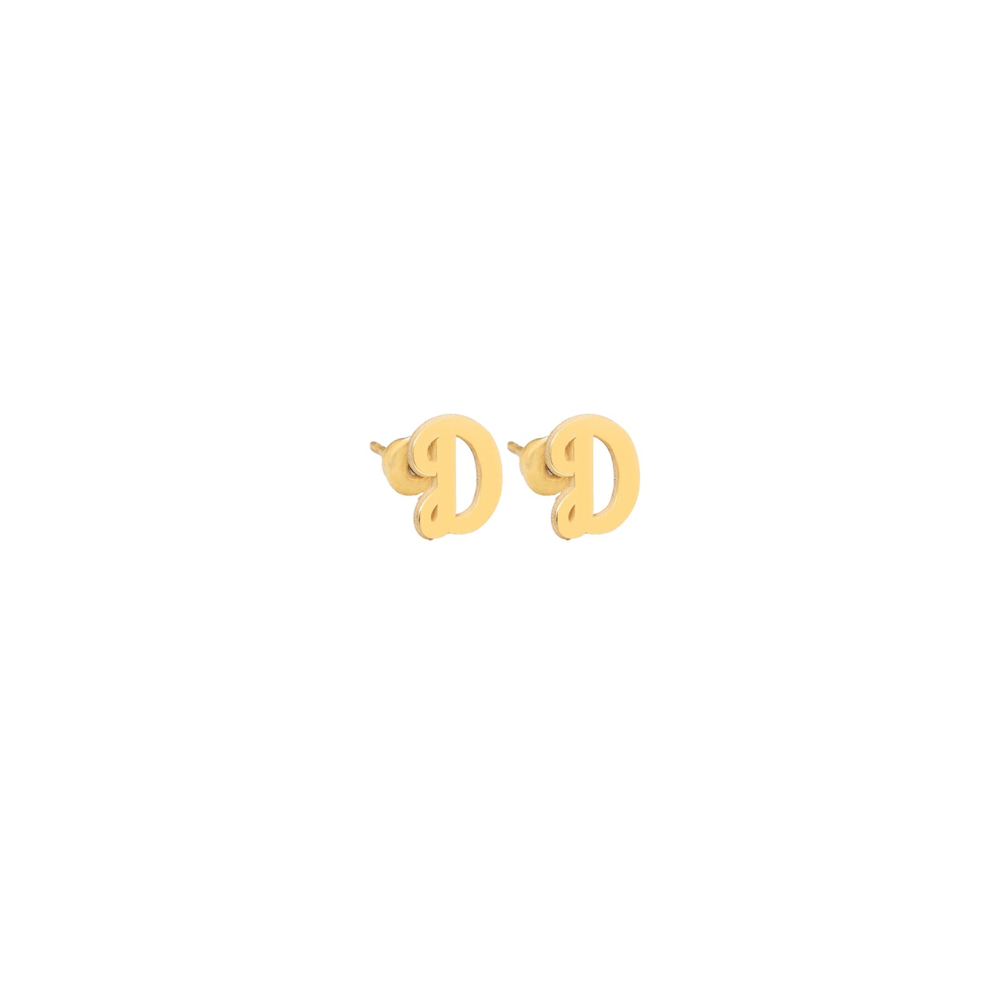 925 Sterling Silver Initial Earrings
