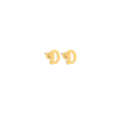 925 Sterling Silver Initial Earrings