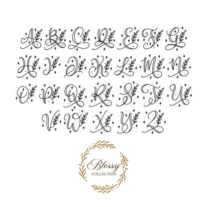 925 Sterling Silver Dangle Initial Letter Earrings
