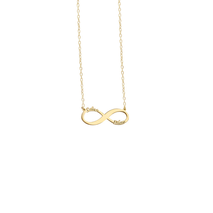 925 Sterling Silver Infinity Two Name Necklace