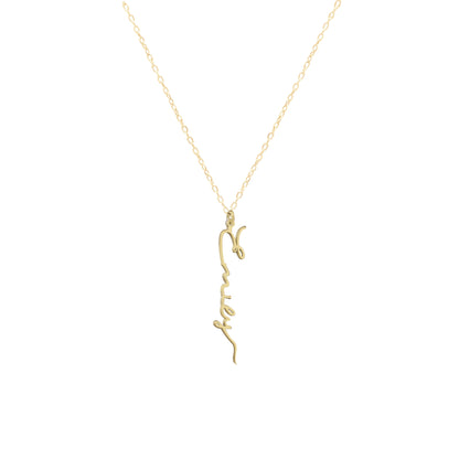 925 Sterling Silver Vertical Personalized Name Necklace