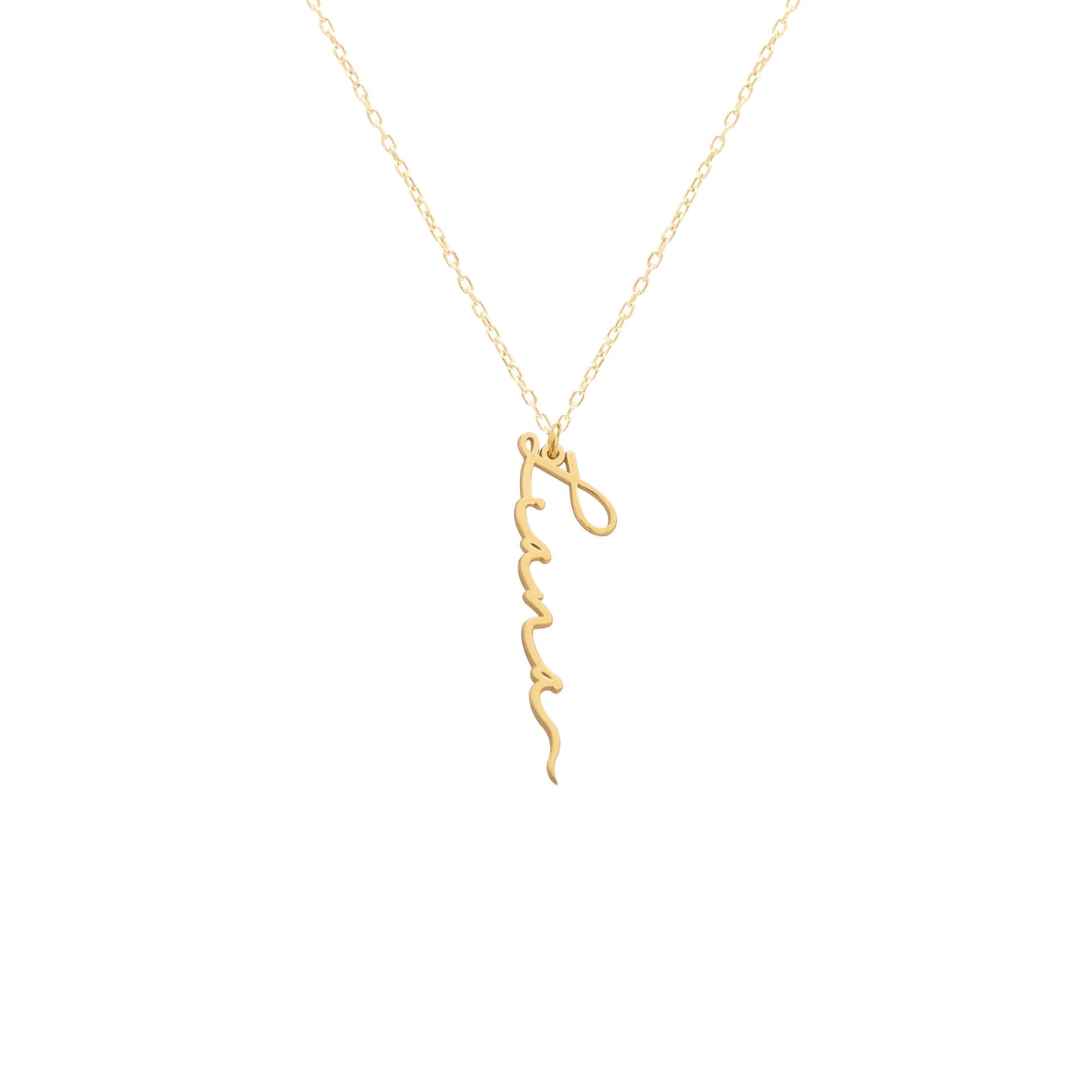 925 Sterling Silver Vertical Personalized Name Necklace