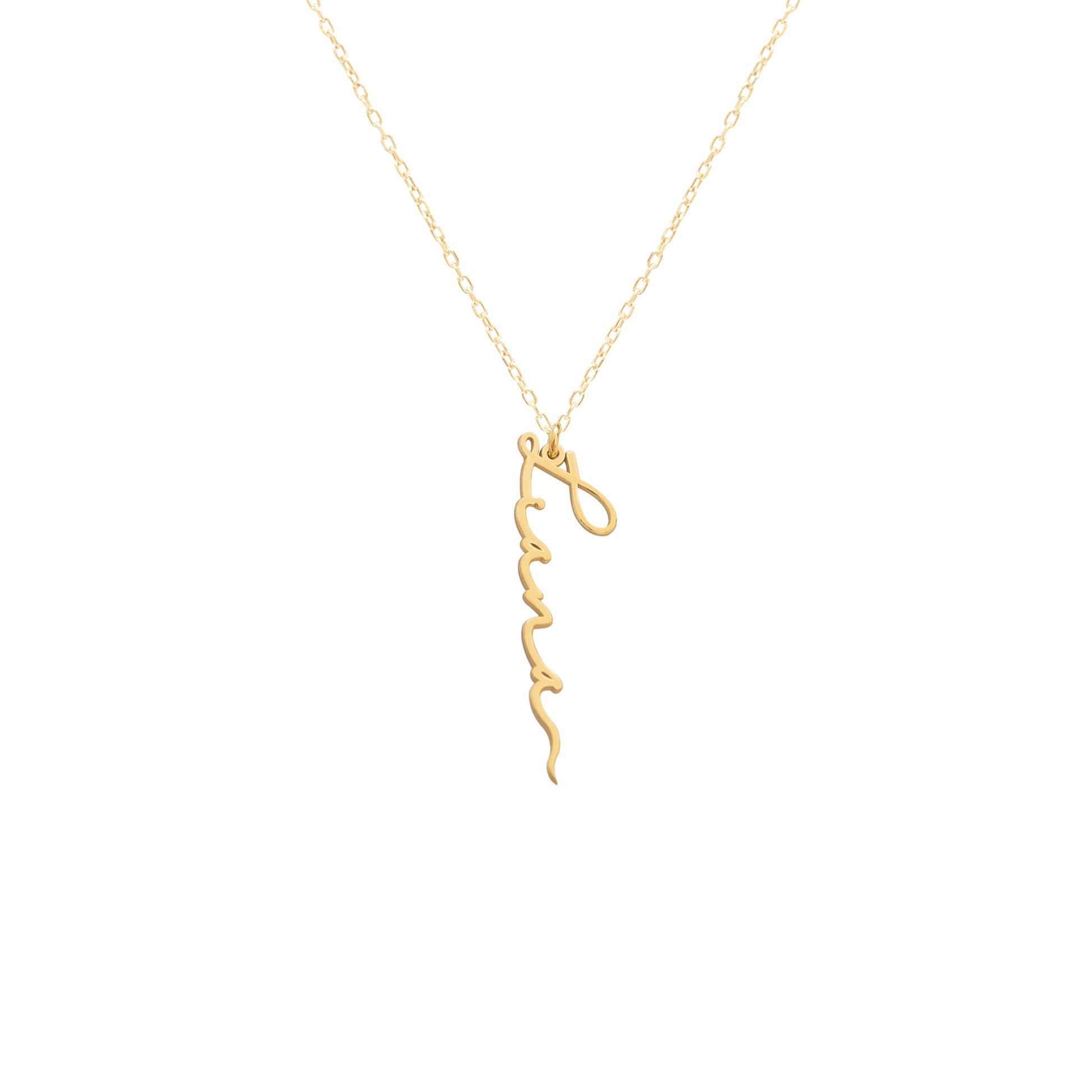 925 Sterling Silver Vertical Personalized Name Necklace