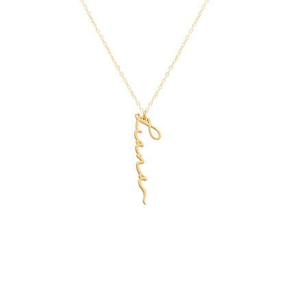 925 Sterling Silver Vertical Personalized Name Necklace