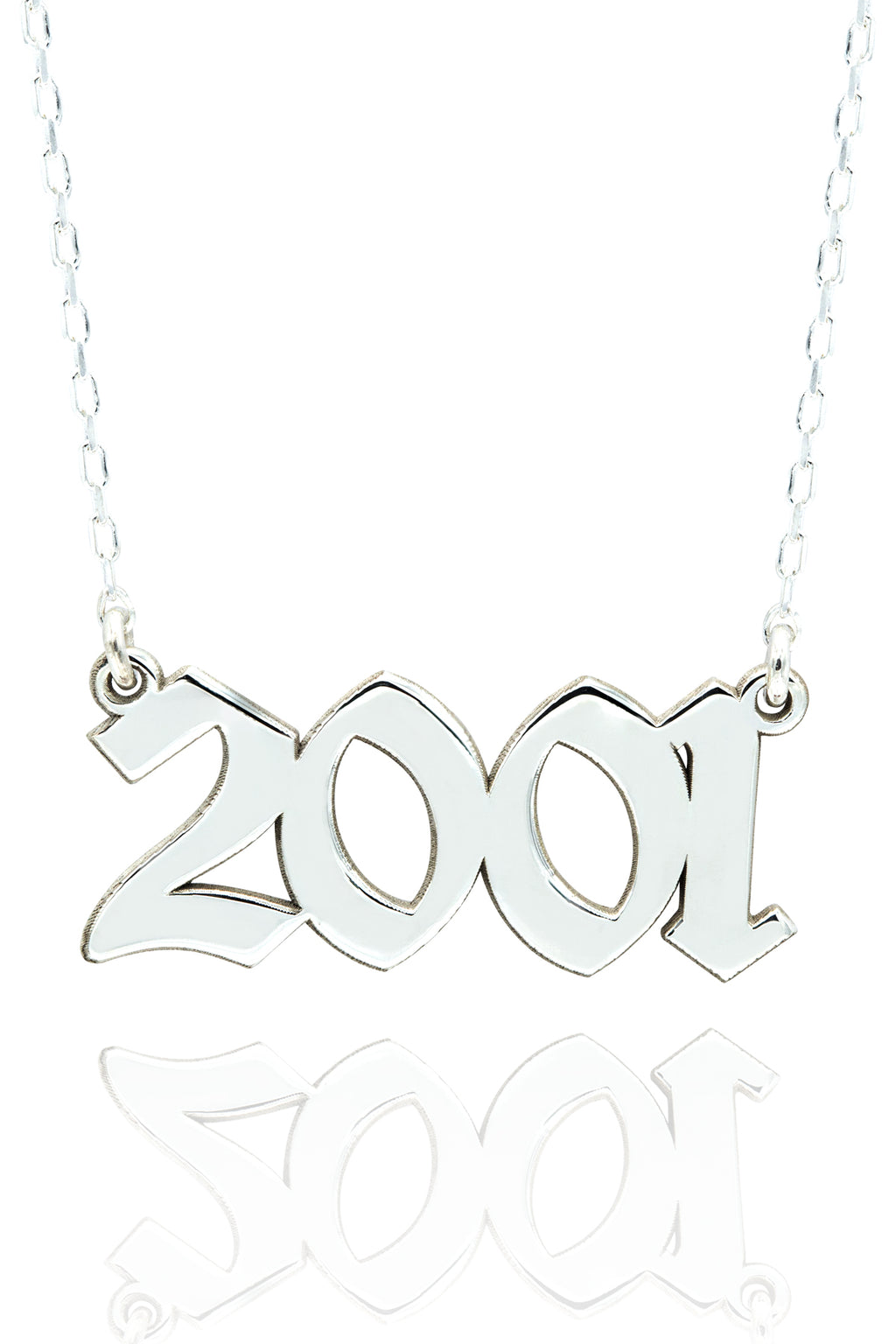 Old English Number Necklace