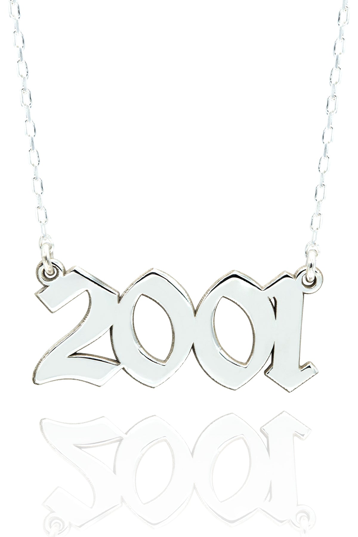 Old English Number Necklace