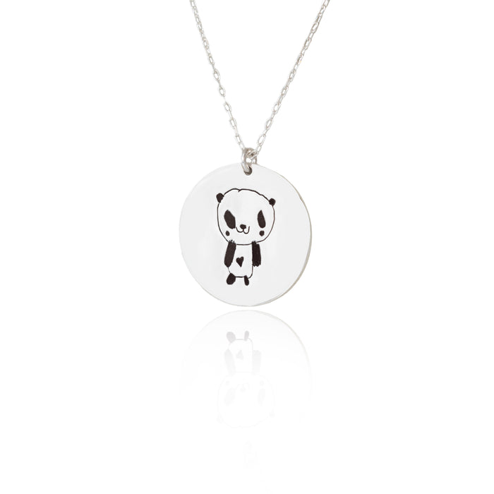 925 Sterling Silver Children's Drawing Necklace