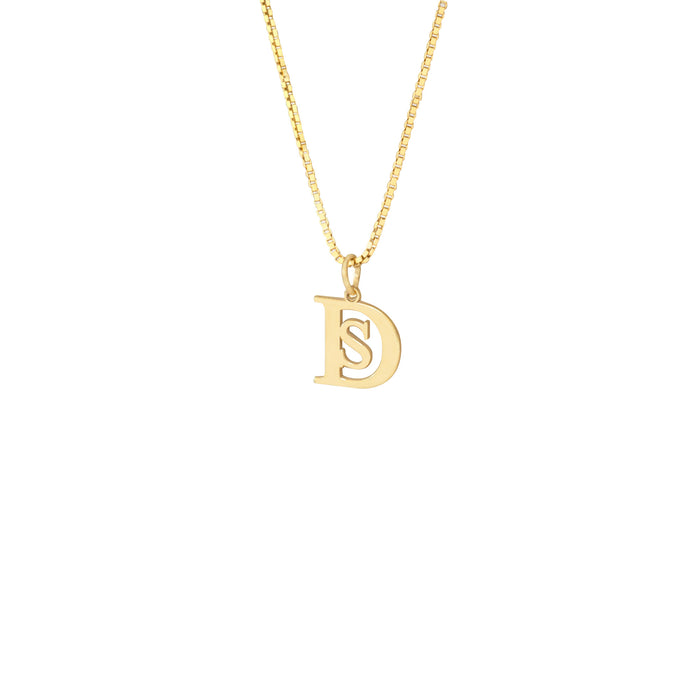 925 Sterling Silver Double Initial Necklace