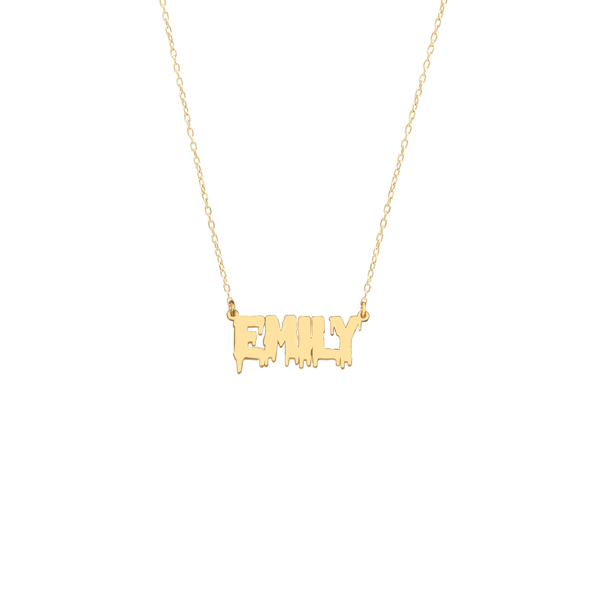 925 Sterling Silver Personalized Melting Name Necklace