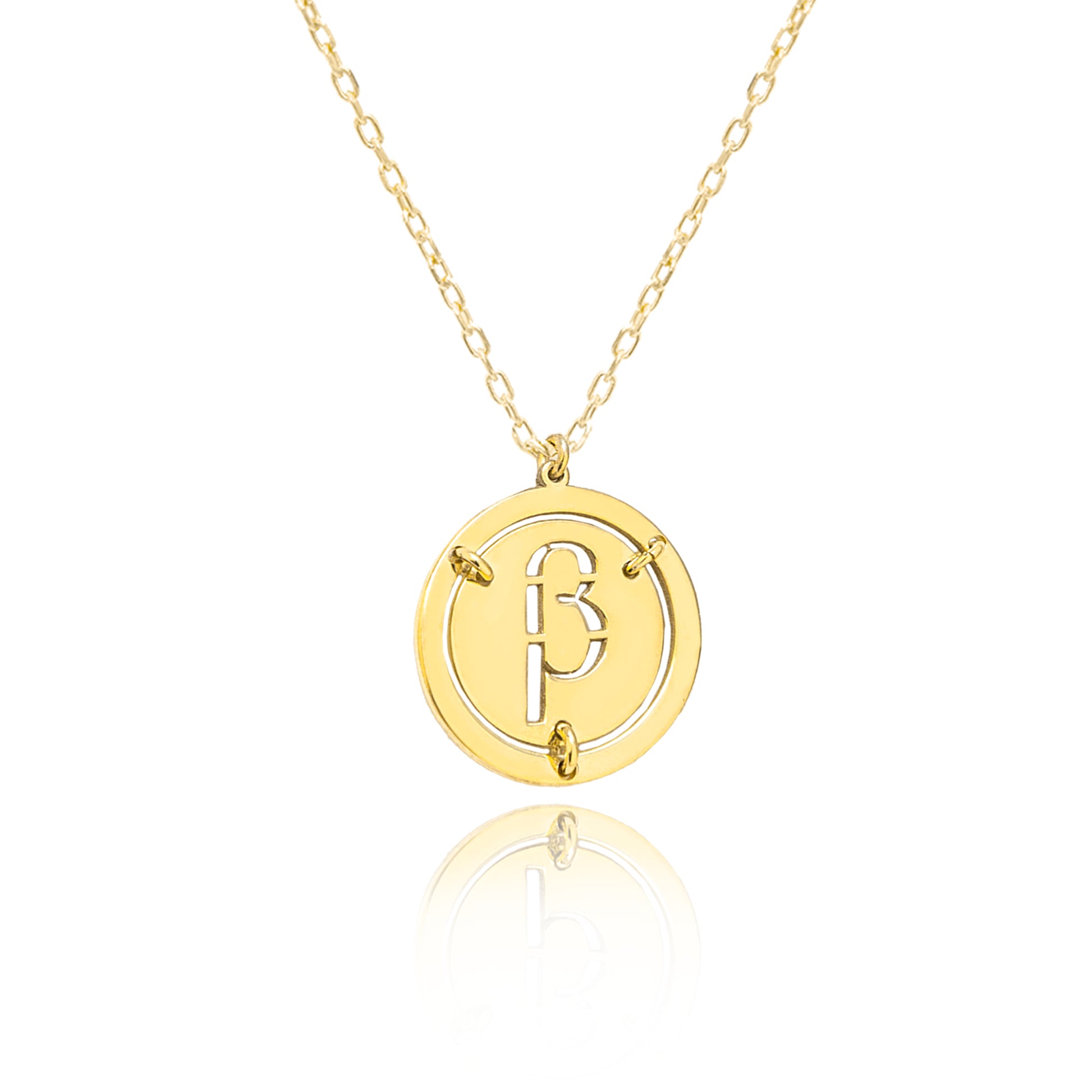 925 Sterling Silver Custom Ancient Greek Initial Necklace