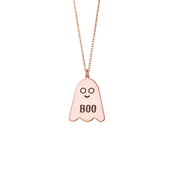 925 Sterling Silver Spooky Boo Necklace