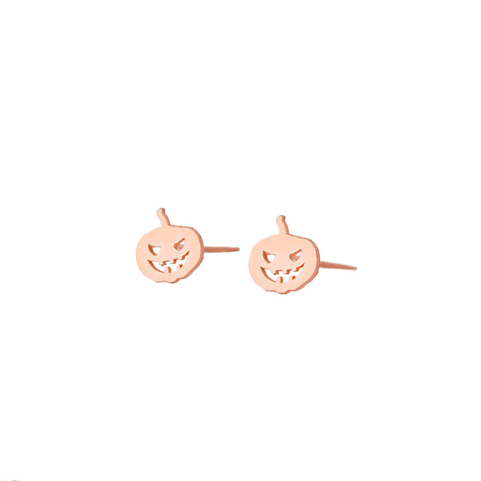 925 Sterling Silver Pumpkin Studs Earrings