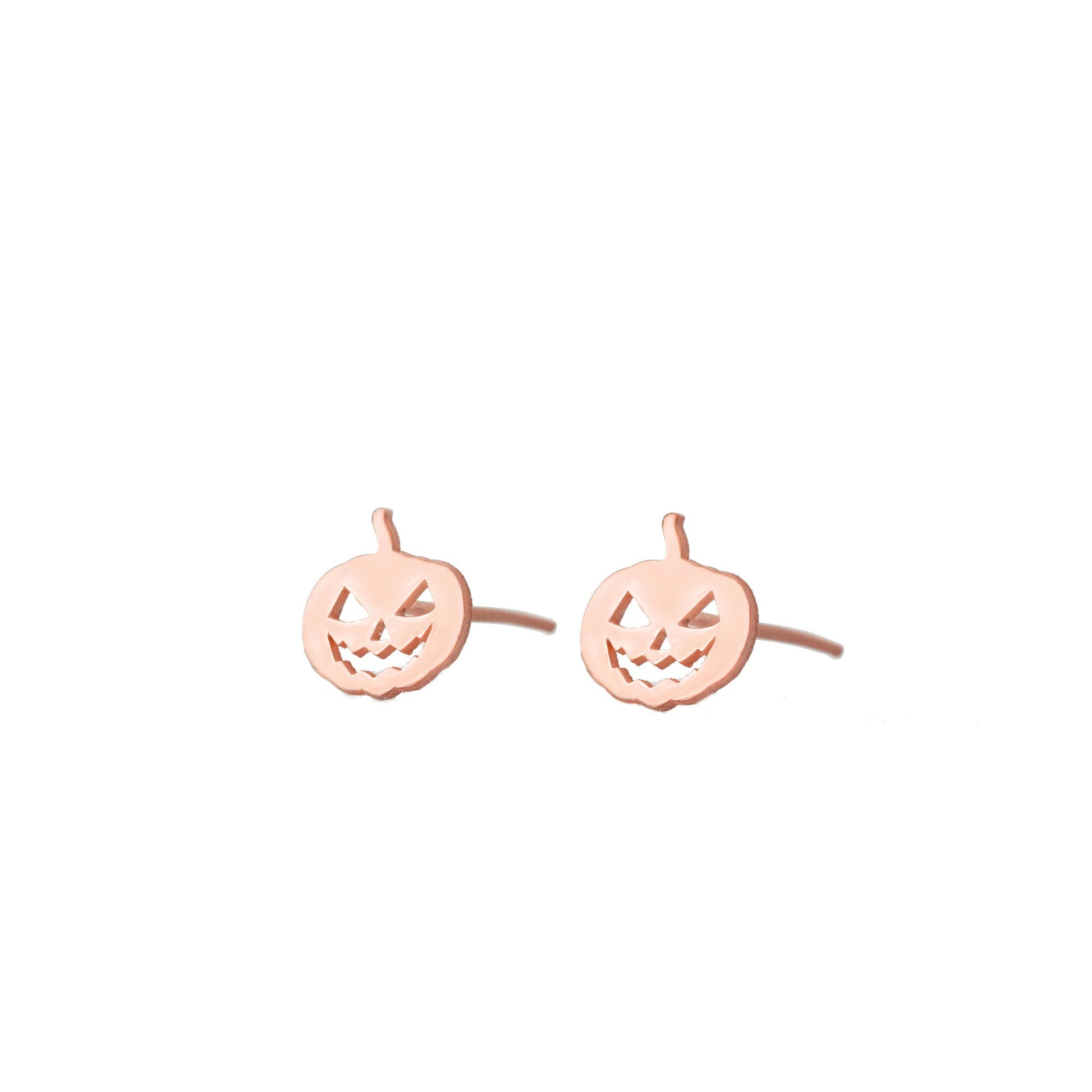 925 Sterling Silver Pumpkin Studs Earrings
