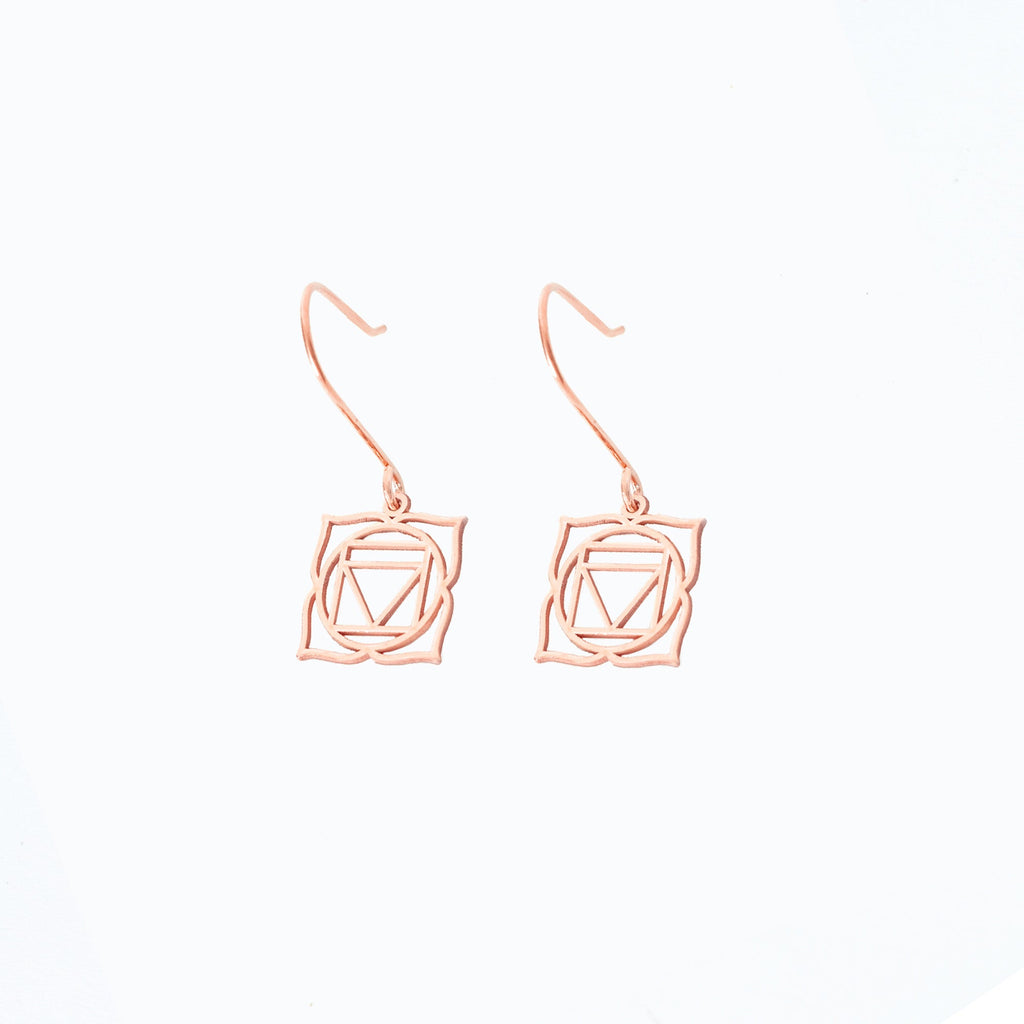 925 Sterling Silver Root Chakra Earrings