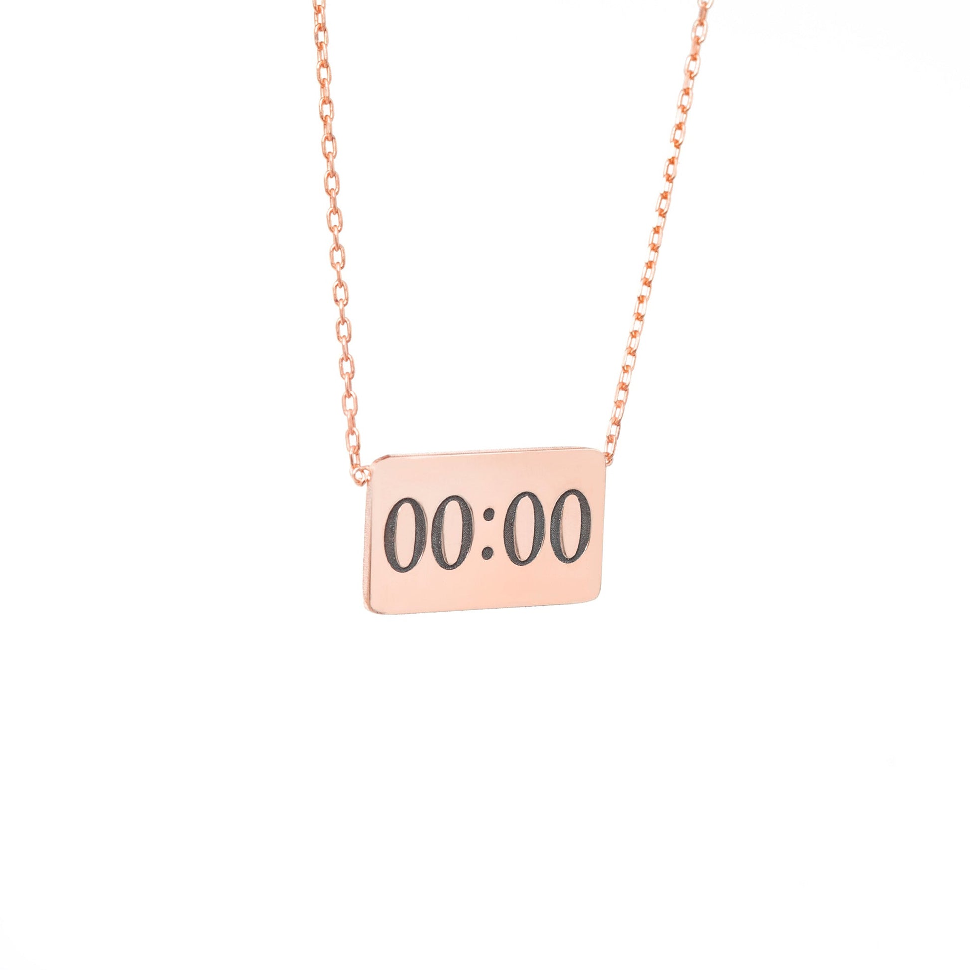 925 Sterling Silver Time Necklace