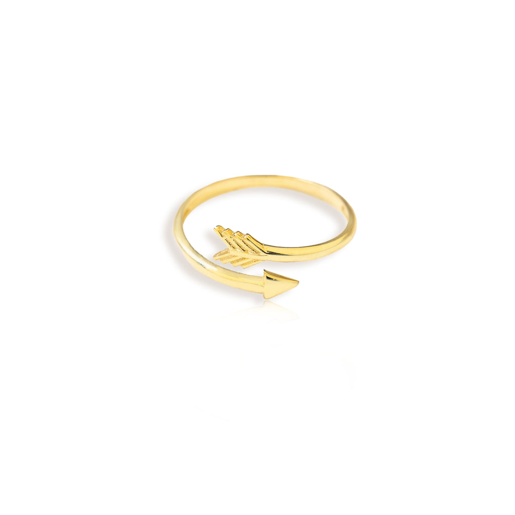 925 Sterling Silver Adjustable Finger Wrap Arrow Ring