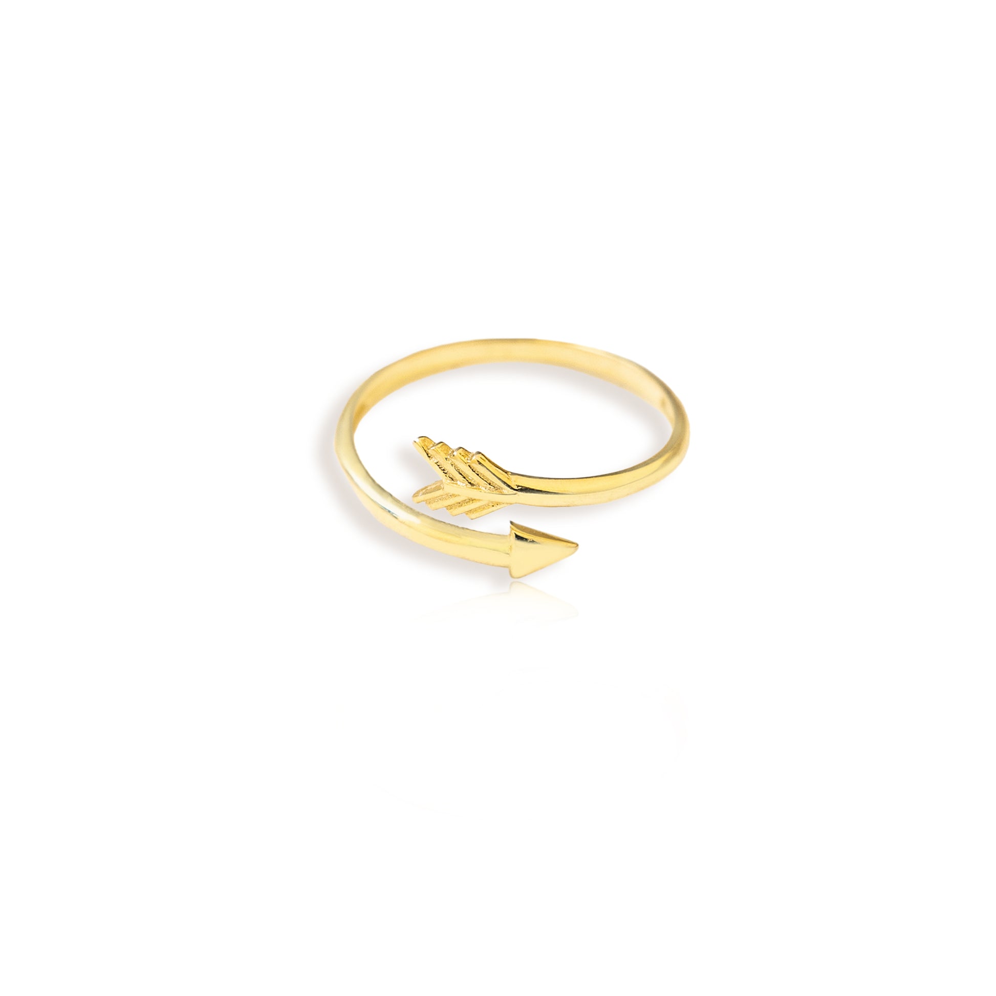 925 Sterling Silver Adjustable Finger Wrap Arrow Ring