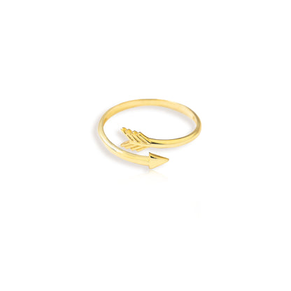925 Sterling Silver Adjustable Finger Wrap Arrow Ring