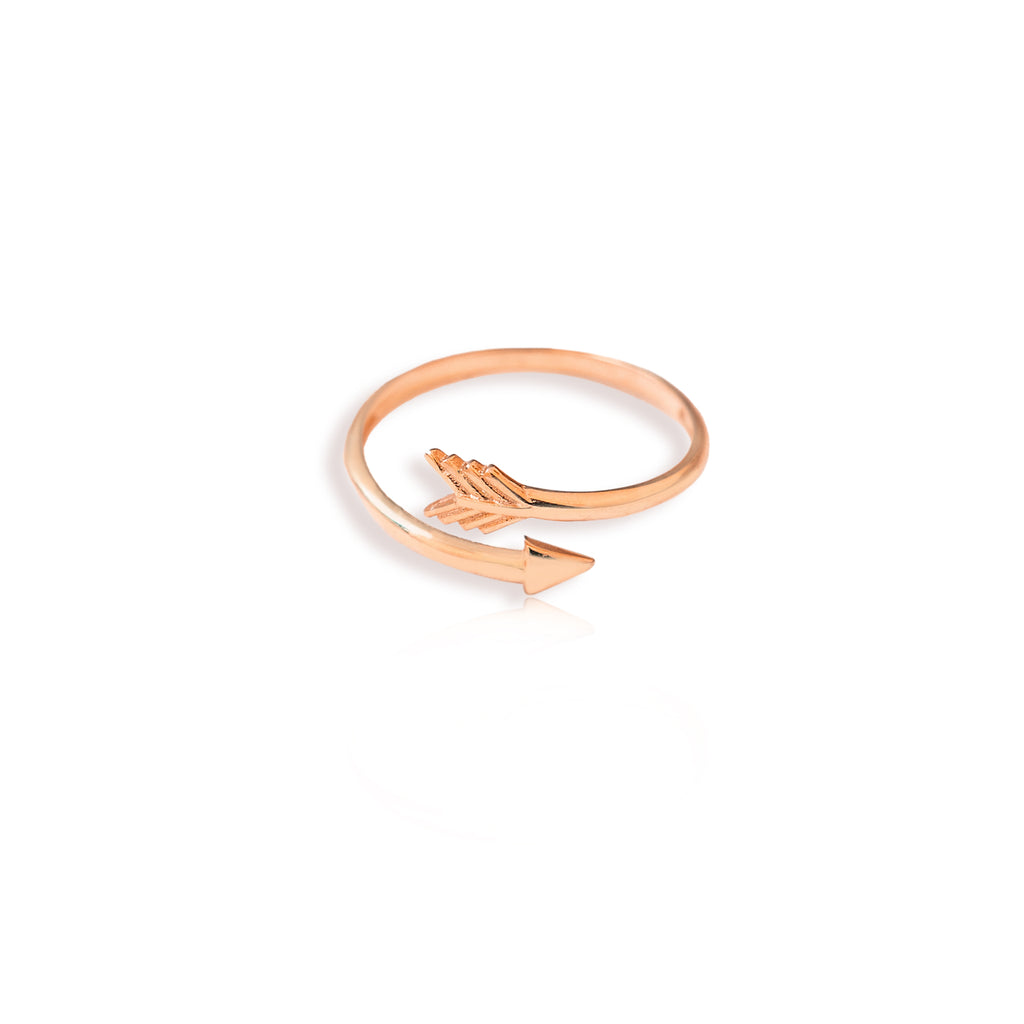 925 Sterling Silver Adjustable Finger Wrap Arrow Ring