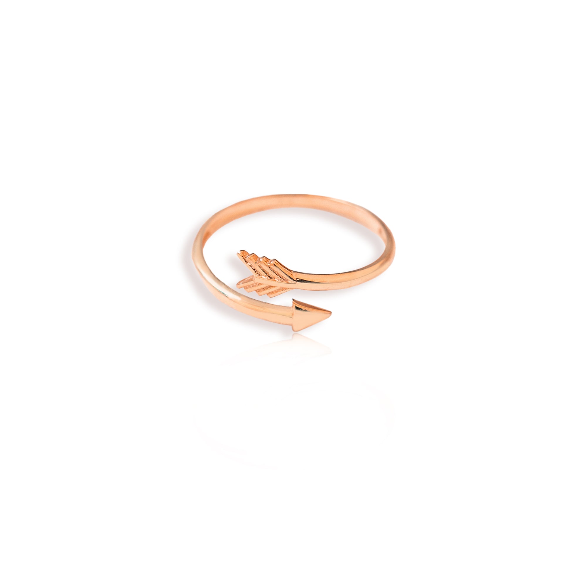 925 Sterling Silver Adjustable Finger Wrap Arrow Ring