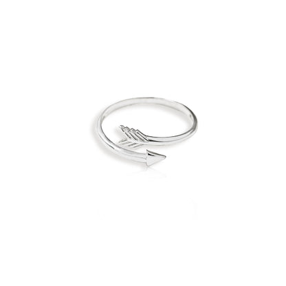 925 Sterling Silver Adjustable Finger Wrap Arrow Ring