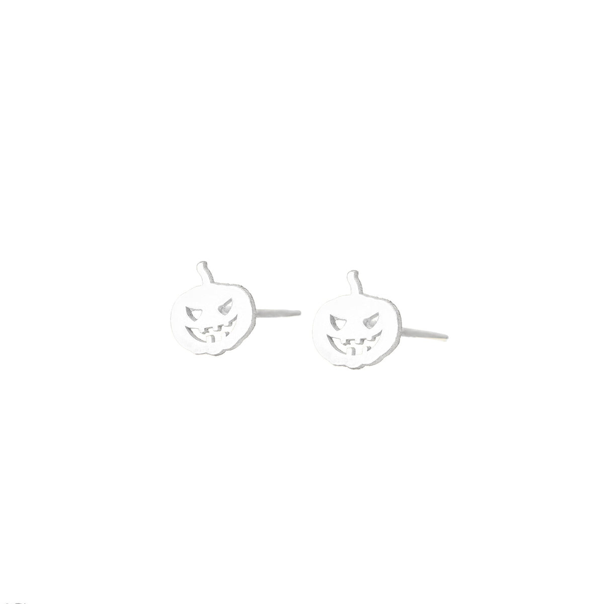 925 Sterling Silver Pumpkin Studs Earrings