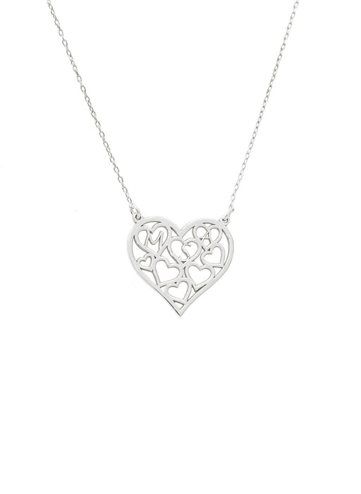 925 Sterling Silver Heart Necklace with Initials