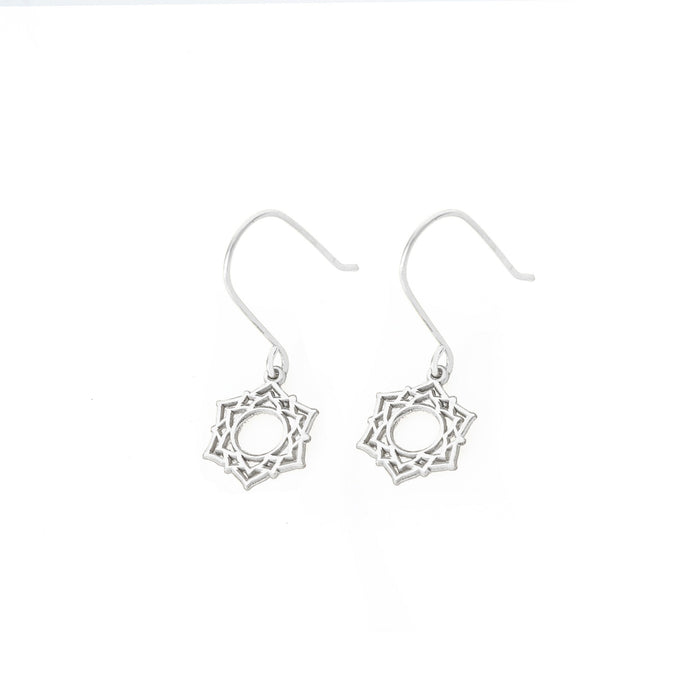 925 Sterling Silver Crown Chakra Earring