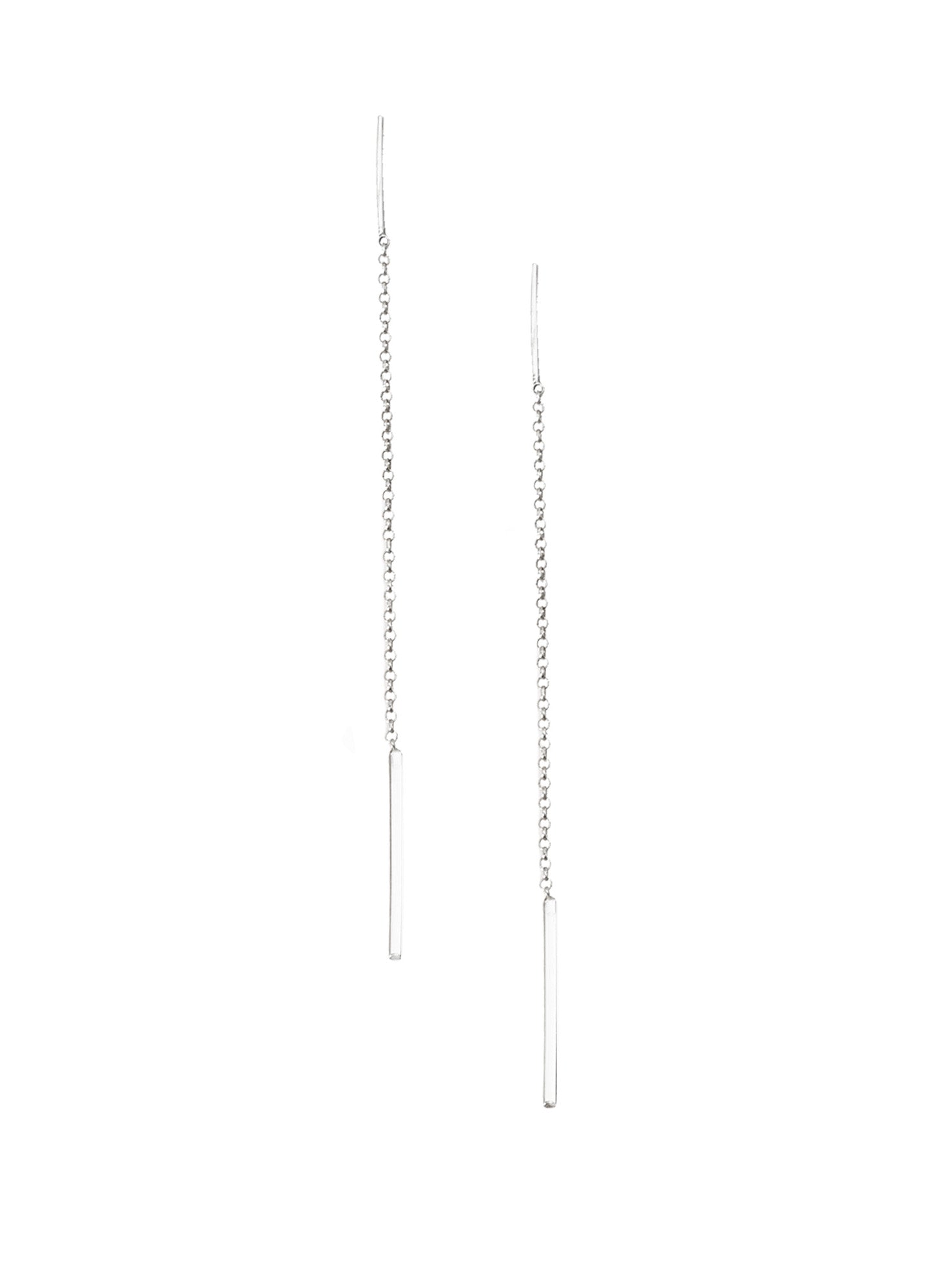 925 Sterling Silver Threader Chain Earrings