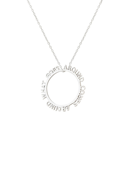 925 Sterling Silver Personalized Circle Name Necklace