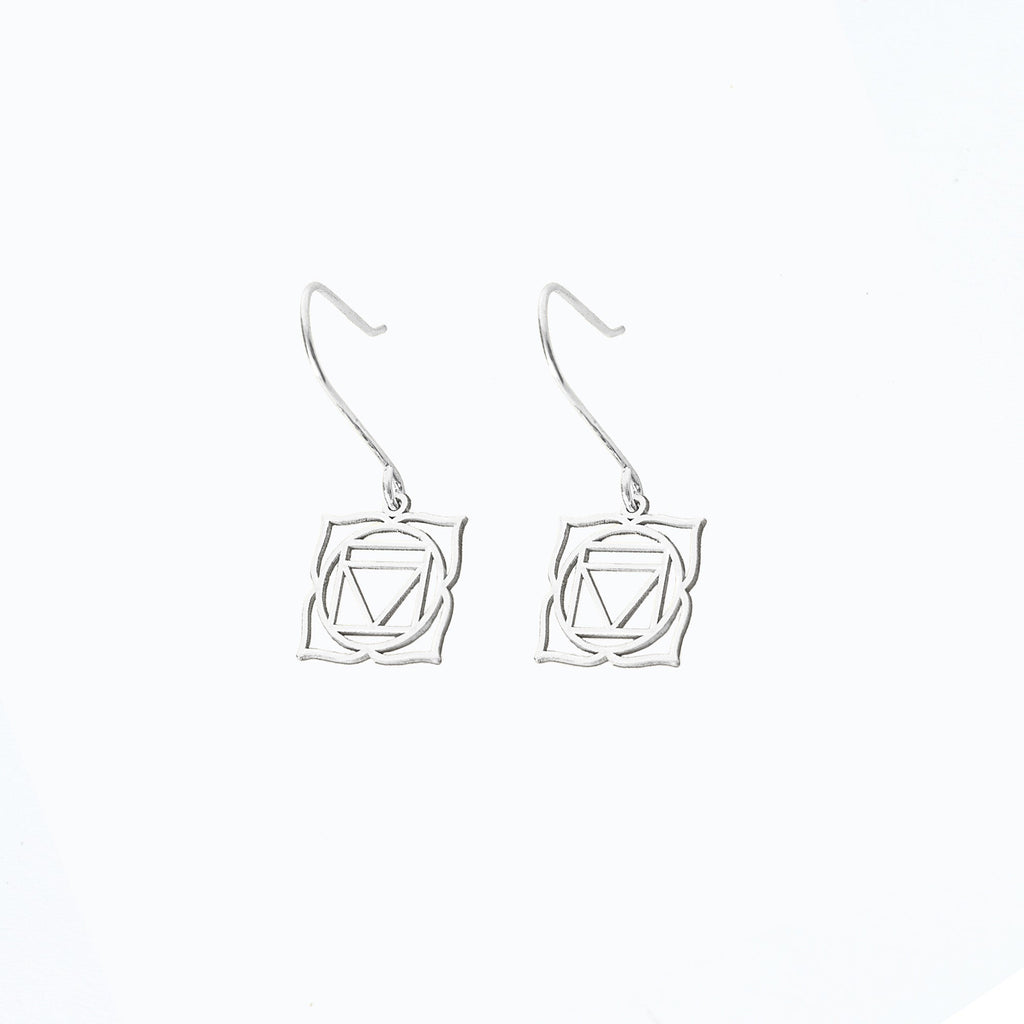925 Sterling Silver Root Chakra Earrings