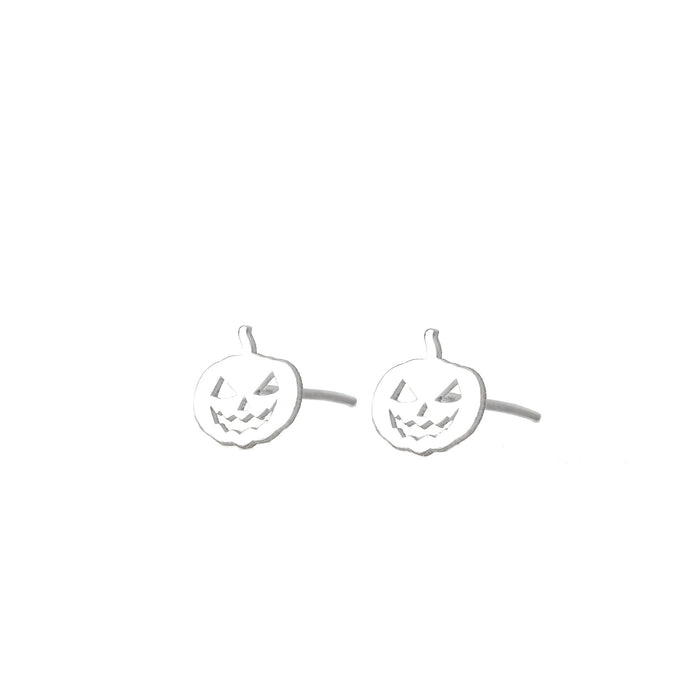 925 Sterling Silver Pumpkin Studs Earrings