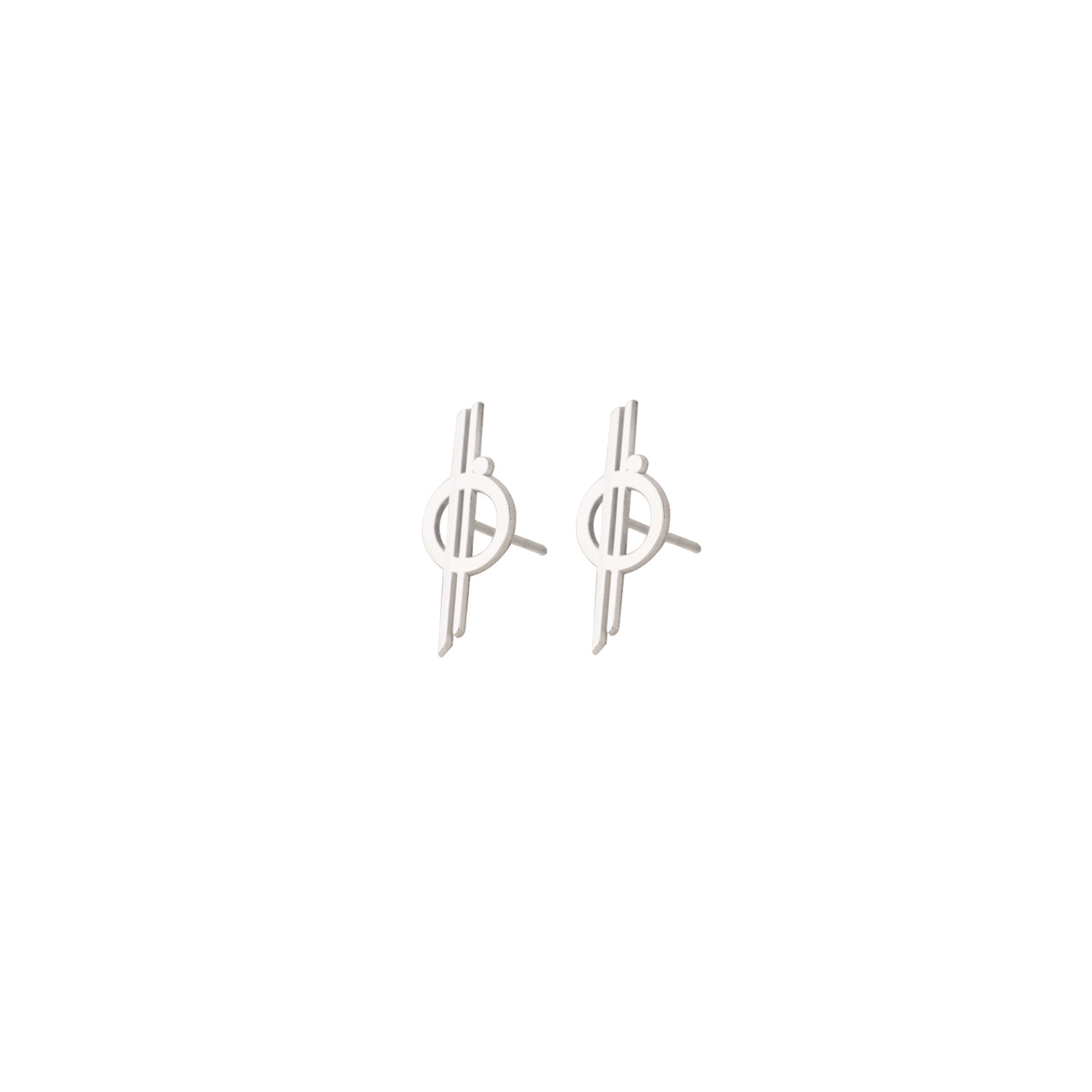 Chandrila Star Line Stud Earrings · Valentine's Day Gift · Halcyon Stud Earrings · 18K Gold Star Wars Earrings · Geek Gift for Him