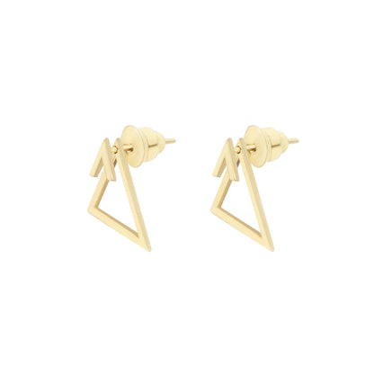 Ear Jacket Triangle Earrings