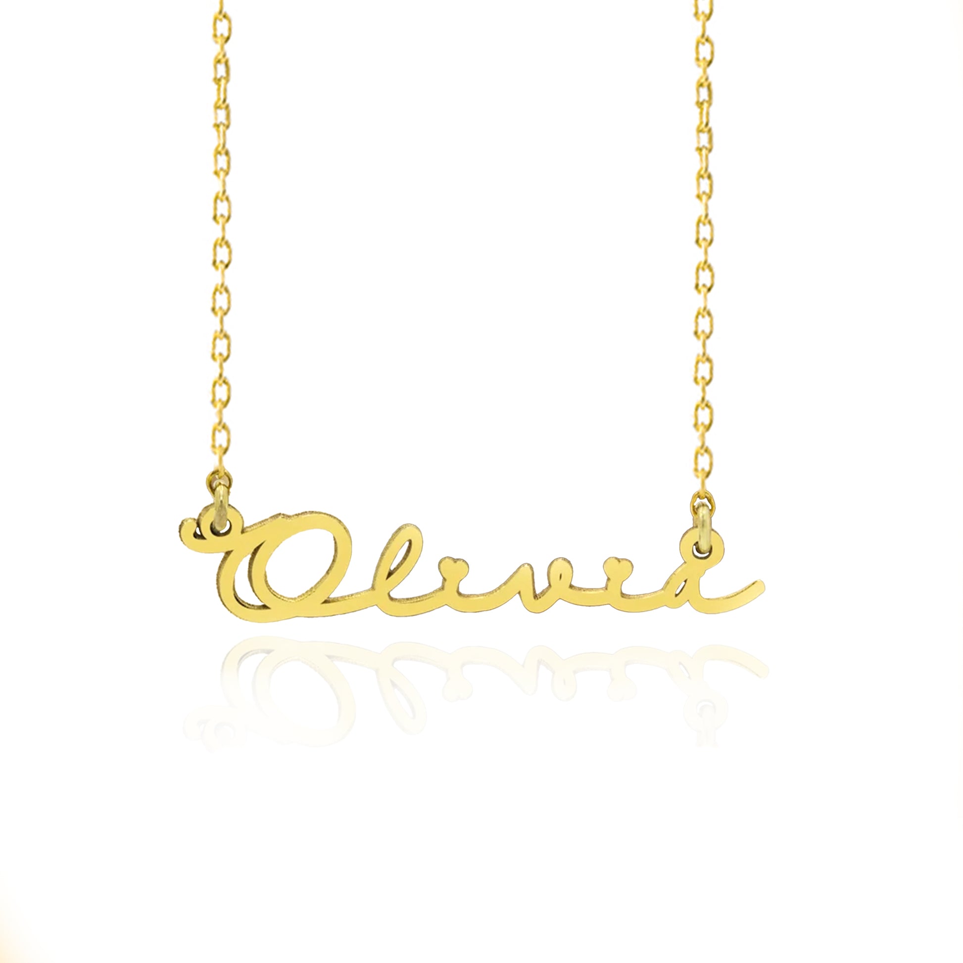 925 Sterling Silver Cursive Name Tiny Necklace